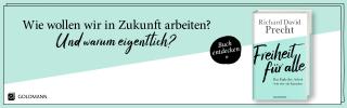 2022 Banner Richard David Precht Freiheit für alle Goldmann