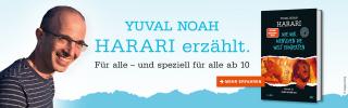Banner Harari - Wie wir Menschen die Welt eroberten