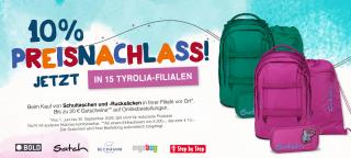 Schultaschen und Rucksäcke Banner